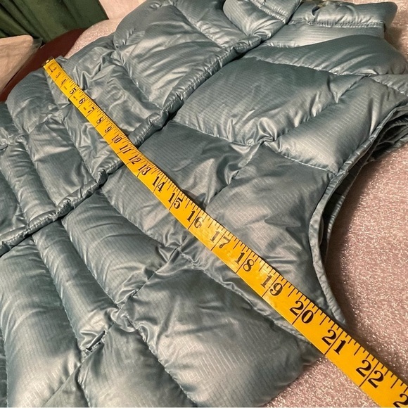 Eddie Bauer Premium Goose Down Quilted Puffer Vest Women's L Blue Green Mint - Picture 8 of 10